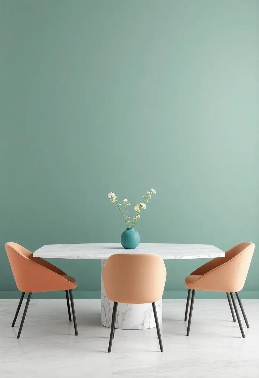 Harmonious hues: Create⁢ a harmonious palette by selecting dining ⁢chairs in shades that​ complement your marble's ​base color ‌for a cohesive​ look