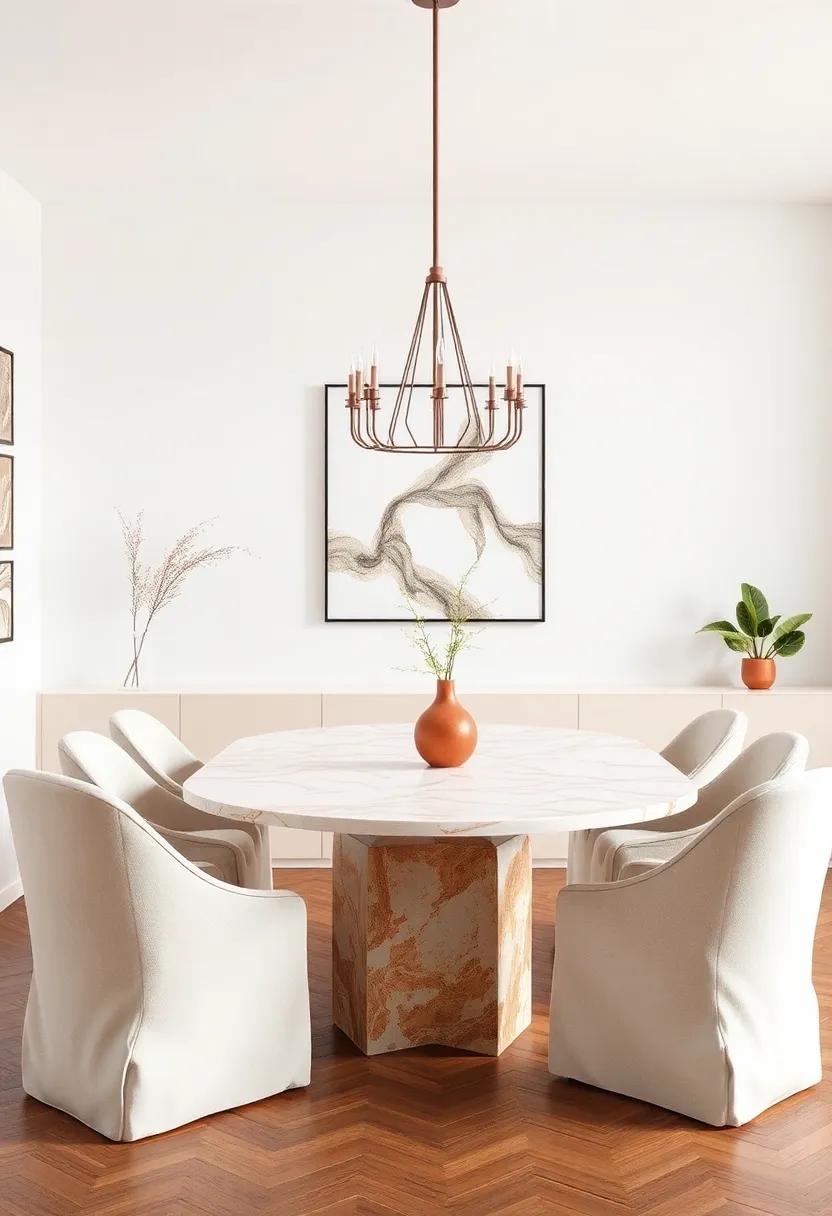 Warm & ⁣Inviting: ​Use​ a ​warm-toned marble table with earthy colors in your⁤ decor to ⁣create a welcoming and comfortable dining environment