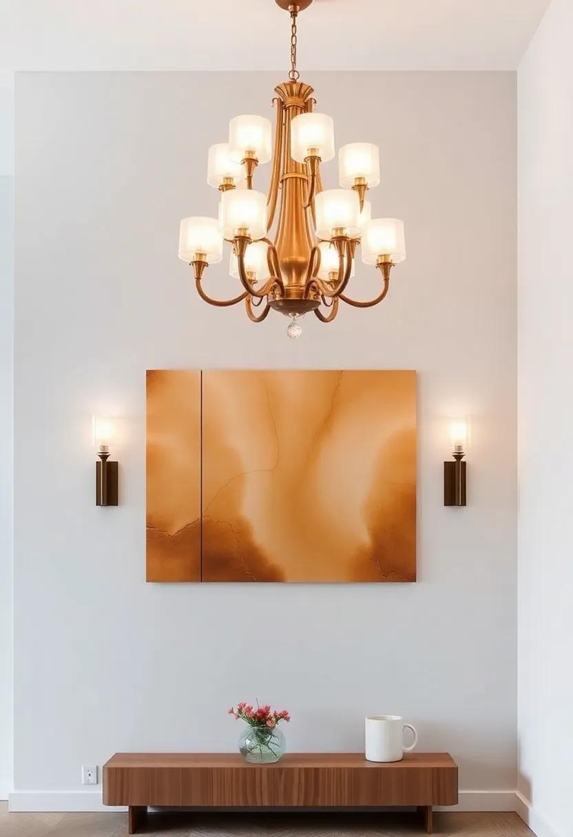 Oversized Artistic Sconces: Adorn your walls with massive artistic sconces that draw the eye and create vivid splashes of light, emphasizing your wall decor