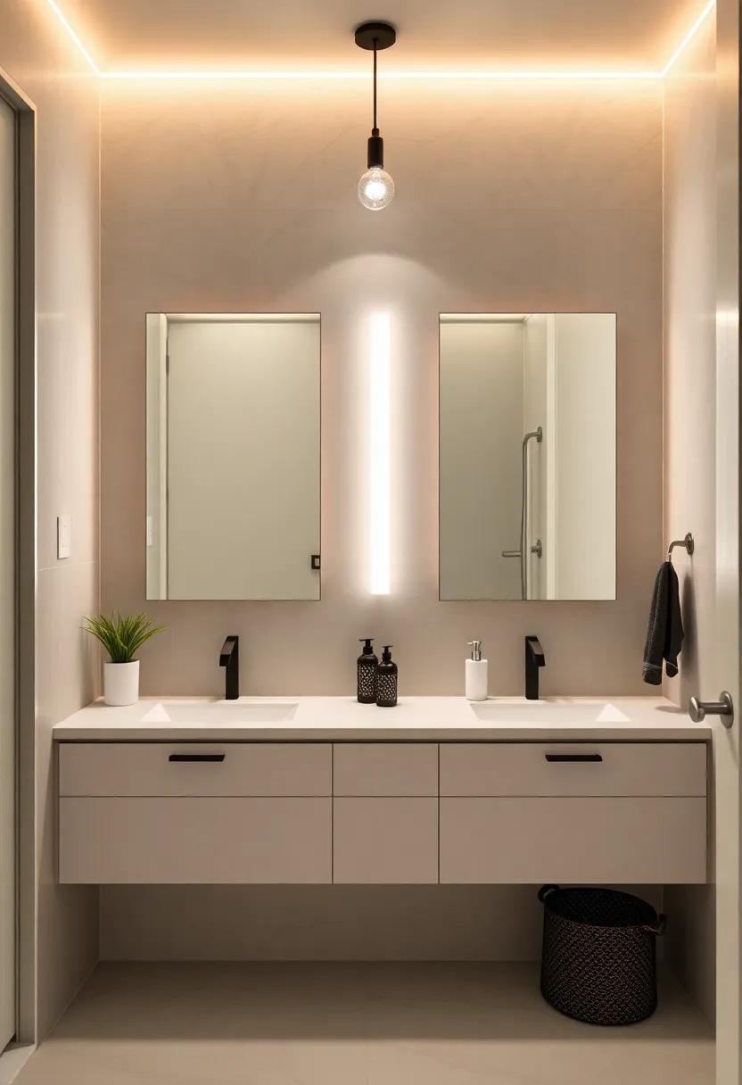 Clever lighting Solutions: Consider dimmers or LED strips around mirrors to master⁤ the perfect ambience for every mood ⁣and occasion