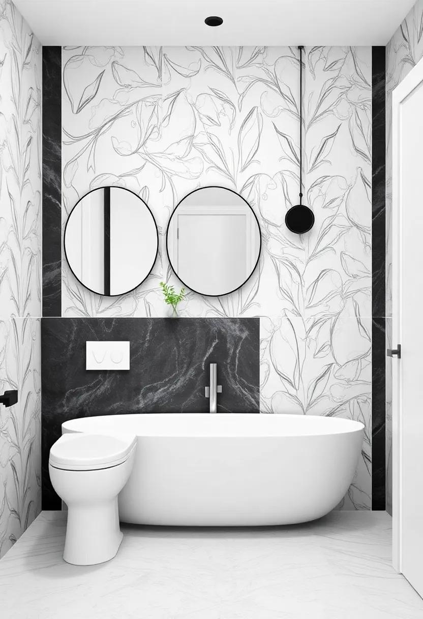 Water-Resistant⁢ Materials: Choose stylish, ‌water-resistant materials like ‍vinyl wallpaper⁣ or‍ ceramic tiles⁣ that​ resist wear while looking fabulous