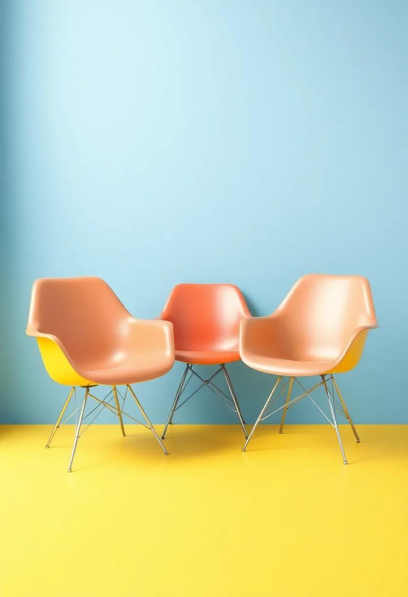 Color Palettes​ of Eames ‍Chairs Reflecting Mid-Century ‍Aesthetic ​Trends