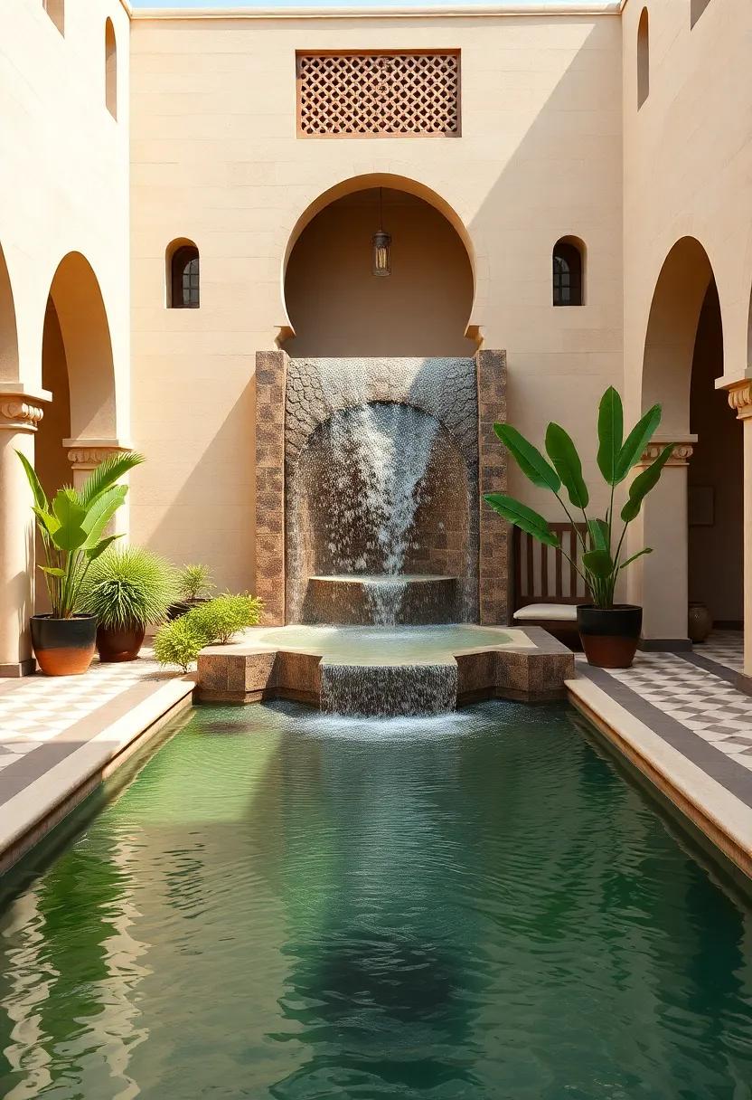 Creating a Soothing Ambiance with Cascading Waterfalls in⁣ Courtyards