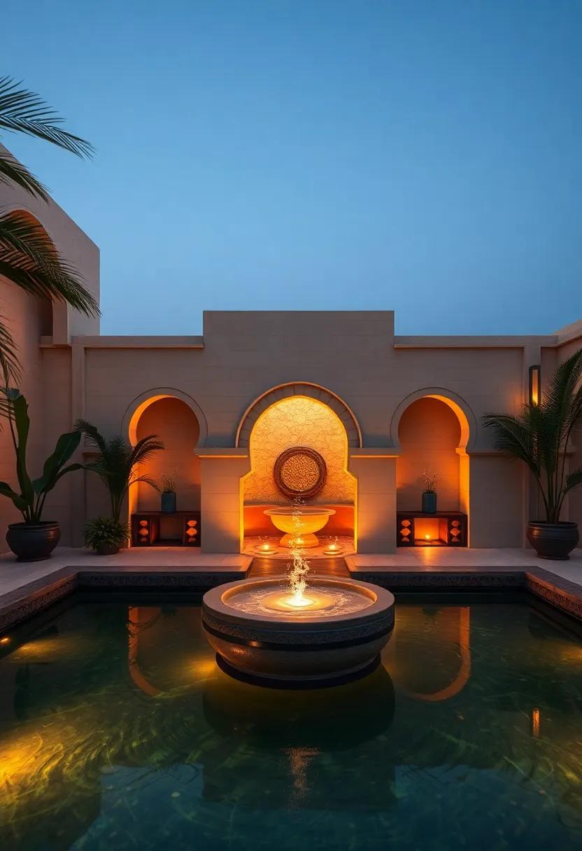 Illuminated ⁣Water Features: A Nighttime Transformation of Your space