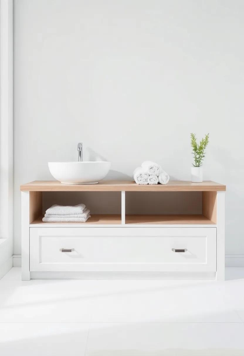 Bathroom Bench with Storage:⁣ Choose a bench with⁤ hollow storage beneath for towels or magazines, blending seating and ⁣storage seamlessly