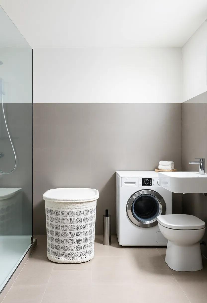 Compact ‌Laundry Solutions: If your⁤ bathroom includes laundry,use compact laundry hampers that ⁢can tuck away discreetly,maintaining ⁣a clean aesthetic