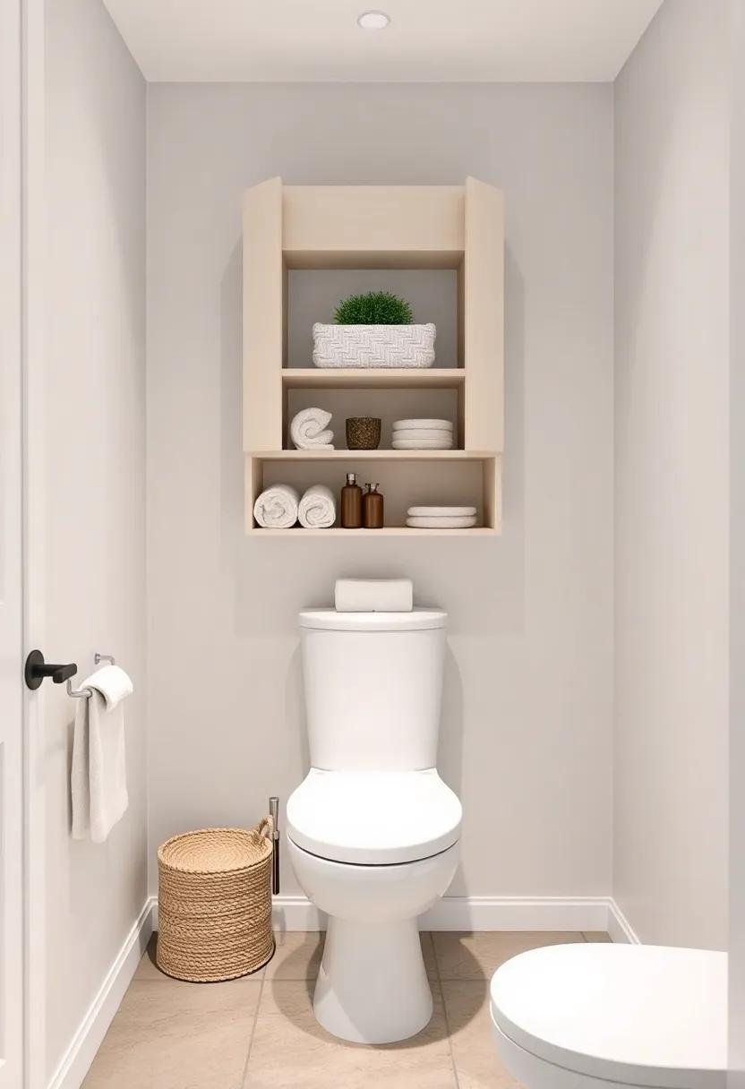 Over-the-Toilet​ Storage: Take ​advantage ⁢of‌ the ⁢often overlooked vertical space above the toilet ⁣with ‌shelving units or cabinets​ that can store extra‌ towels and toiletries