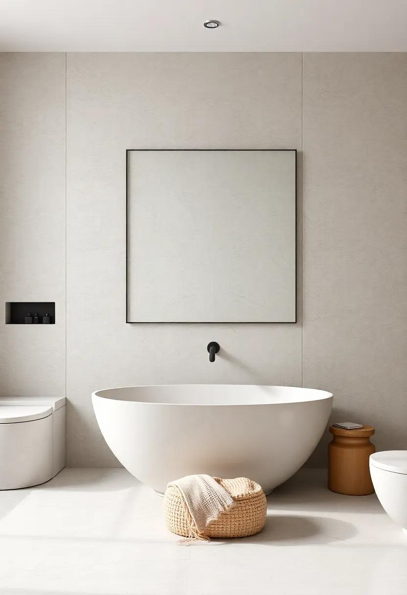 Textures of Relaxation: Blending Stone with Soft⁣ Materials in Your Bathroom