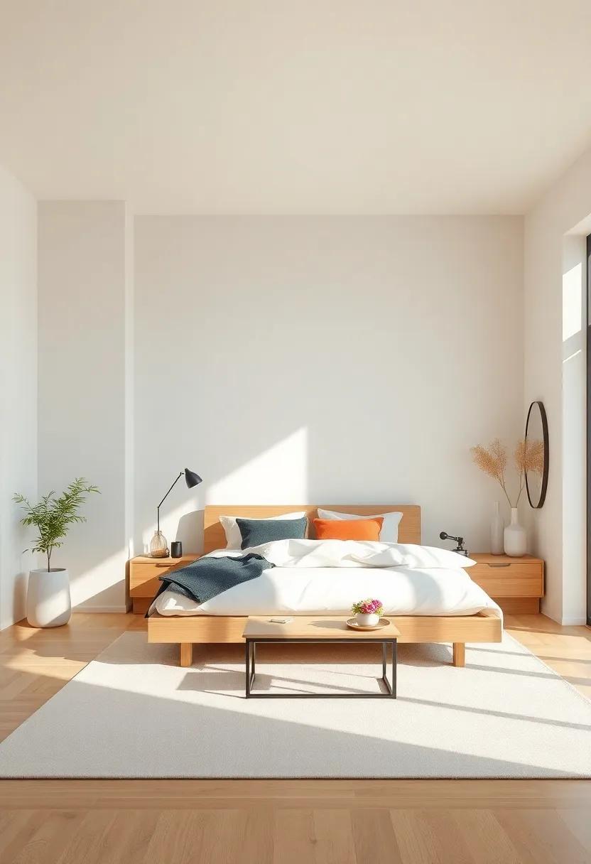 Airy Scandinavian Bedrooms ⁤Combining Light⁢ Wood Elements And Crisp White Bedding For Serene Simplicity