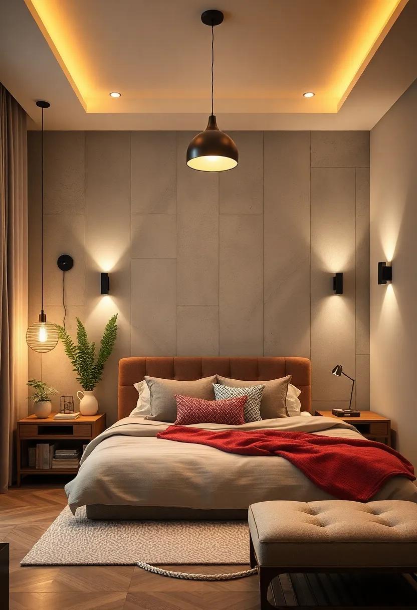 Layered Lighting Designs Featuring Pendant Lamps, Wall Sconces, And Ambient Glow To Set Multiple Moods