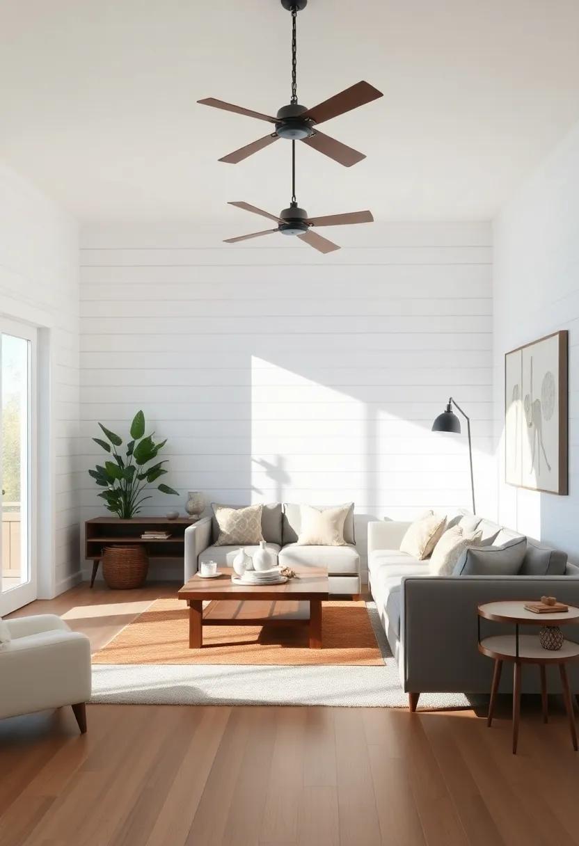Embracing Natural ⁤Light in ⁤Modern Farmhouse living Rooms with Shiplap ‌Walls