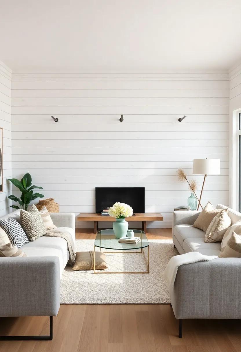 Layering‌ Textures with Fabrics and Shiplap for Inviting ⁤Living Rooms