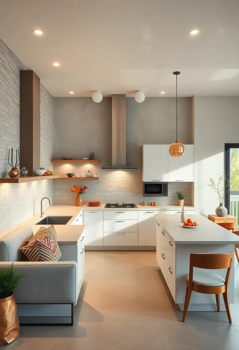 Cozy Breakfast ⁣Nooks Nestled Within⁢ the ⁣Arms of⁢ a Spacious U-Shaped Kitchen Design