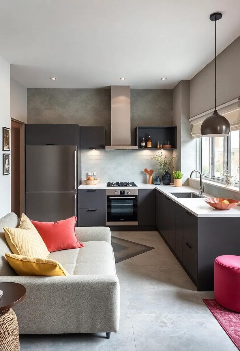 Unexpected​ Pops of ⁣Color ⁤in Neutral U-Shaped ⁢Kitchens Bringing⁤ Playful Energy and Sophistication