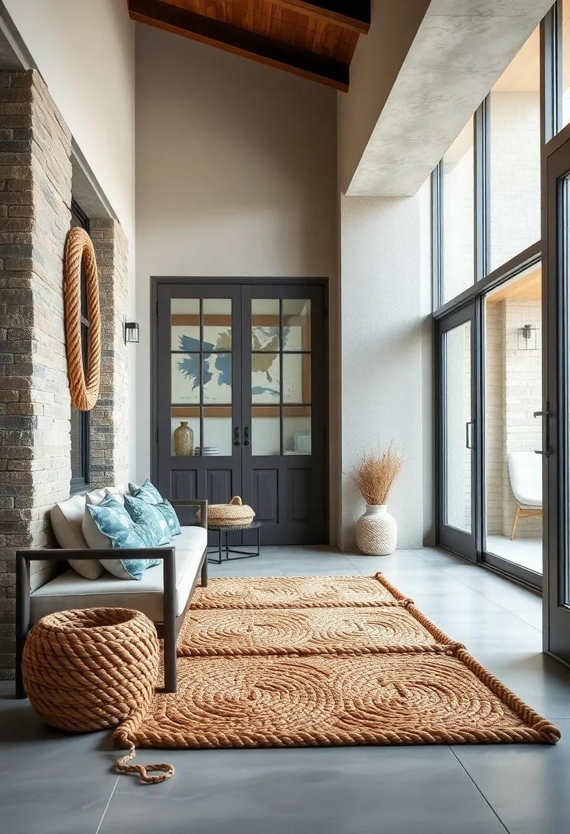 Nautical Rope ⁤Door Mats Welcoming Guests with Coastal Charm