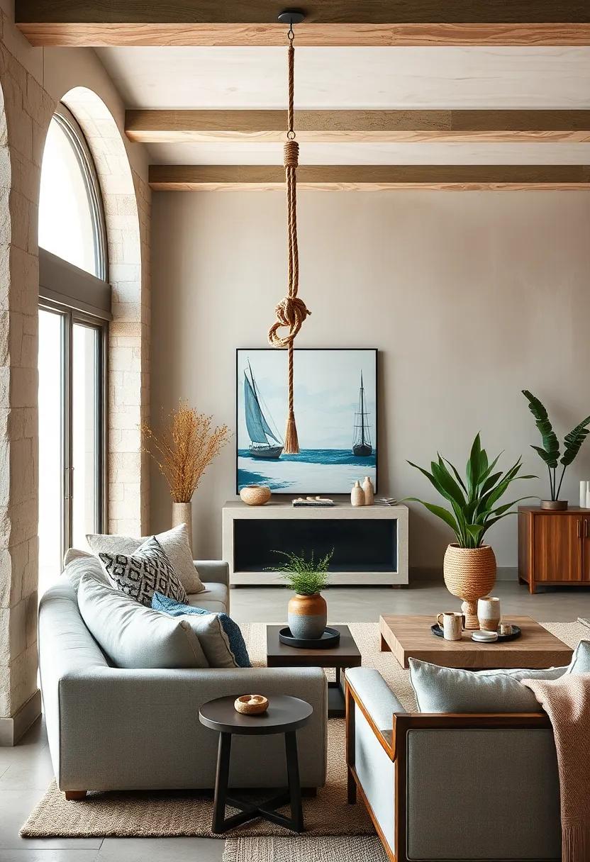 rope-Wrapped Wind chimes Creating ‍Relaxing Ocean Sounds