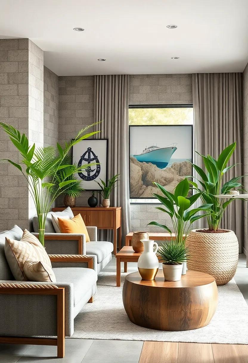 Rope-Wrapped⁣ Planters Bringing Ocean-Inspired ​Greenery Indoors