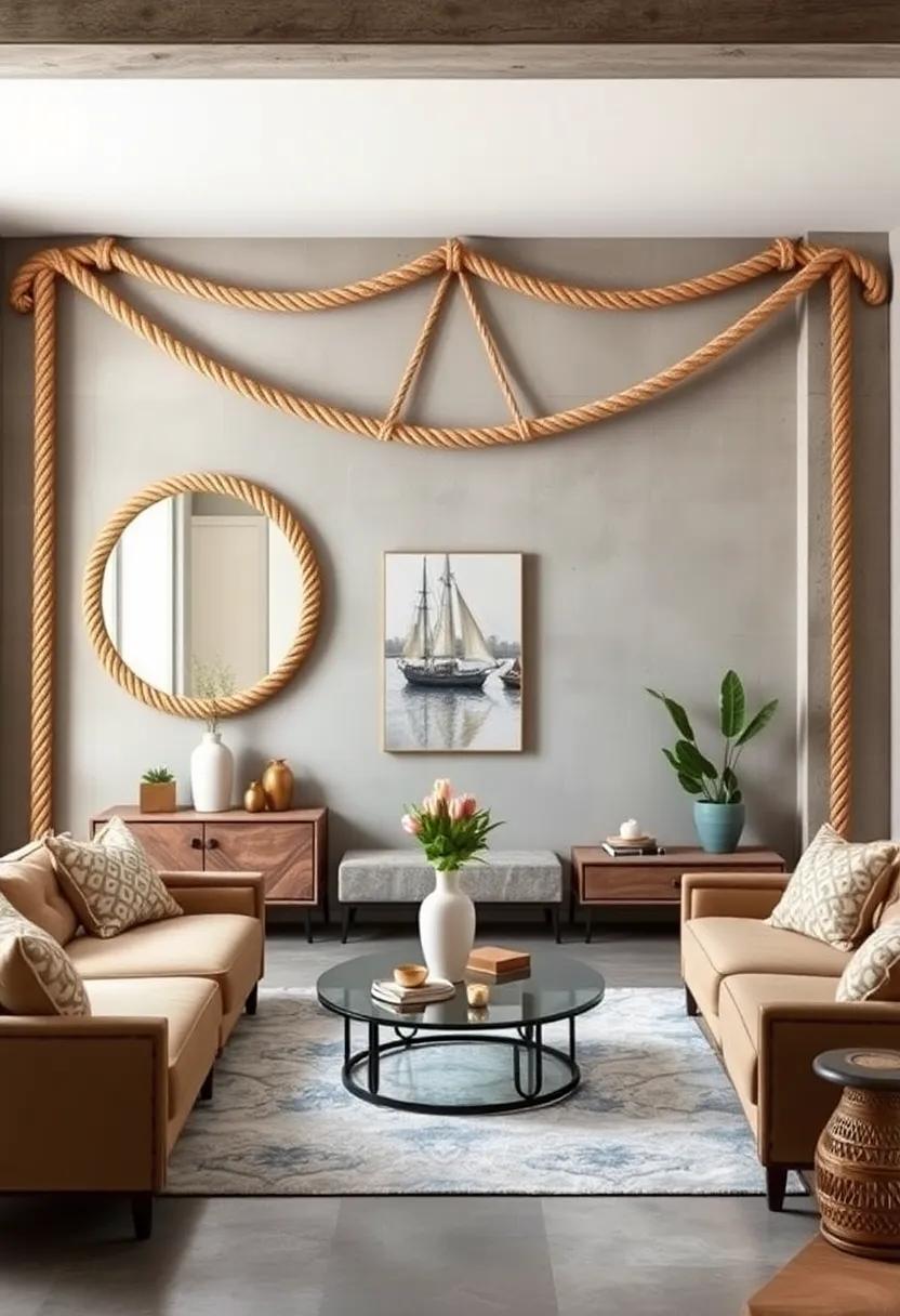 Decorative Rope Mirrors to‍ Frame Your⁤ Space with ‍Nautical Flair