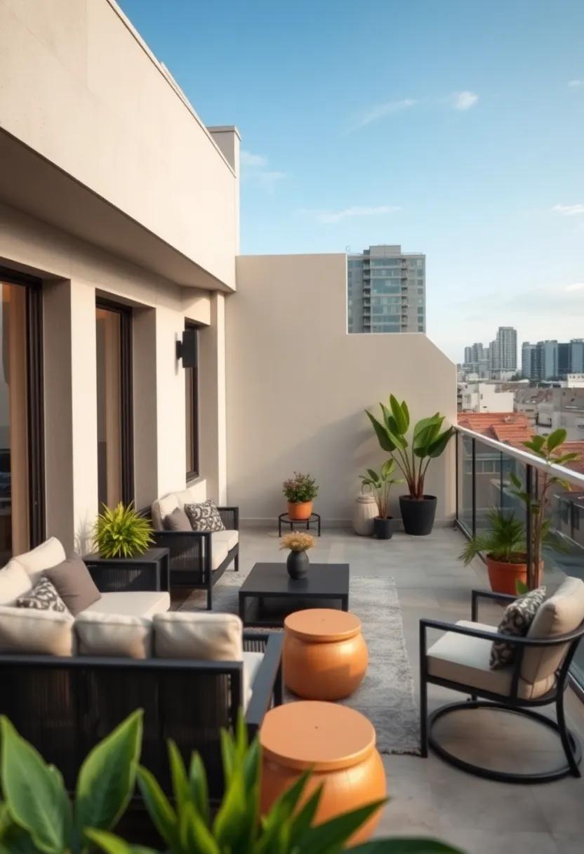 Explore an urban ​balcony that transforms small spaces with ⁤modular furniture⁣ pieces, allowing for creative arrangements and intimate⁢ gatherings ⁤without sacrificing style or function