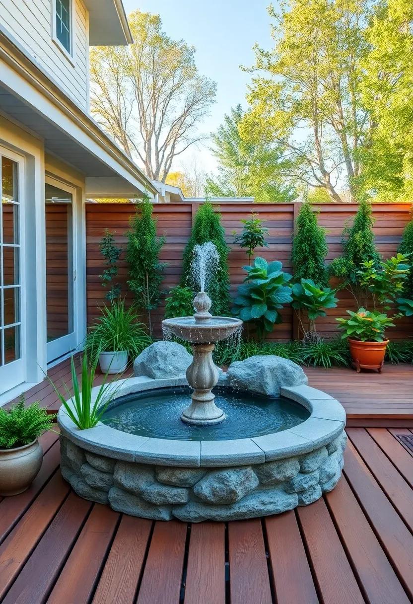 Install a Water Feature: ​A​ small fountain or pond not ⁤only adds tranquility but ‍also attracts birds and wildlife to your outdoor⁤ space