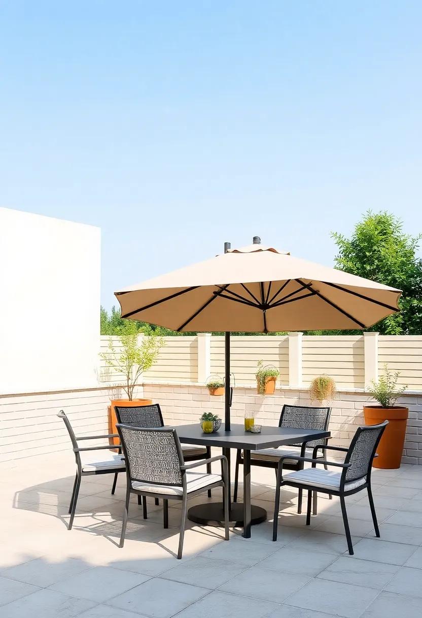 AmazonBasics 9-Foot Patio Umbrella: A budget-friendly option that doesn’t compromise on style; its durable construction ensures you’ll enjoy it for ​seasons to come