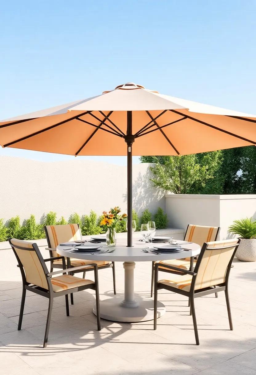 Yardistry 10-Foot Round‍ Umbrella: A stunning centerpiece for any patio table,this umbrella‍ beautifully complements your outdoor décor while providing necessary shade