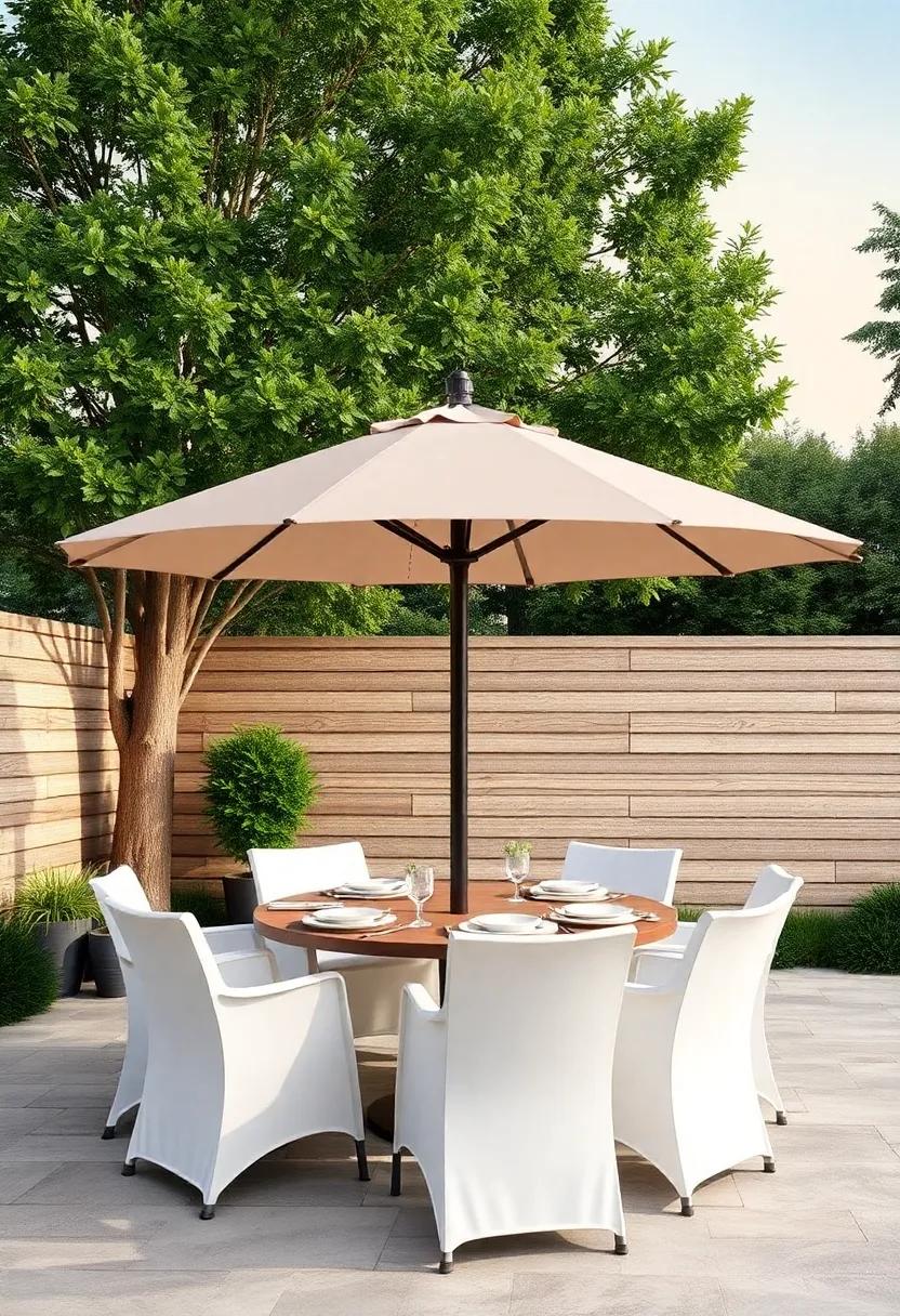 Blissun 10-Foot Patio Umbrella: With a sturdy aluminum frame and​ a vast⁢ canopy, this umbrella brings both shade and elegance to your patio dining experience