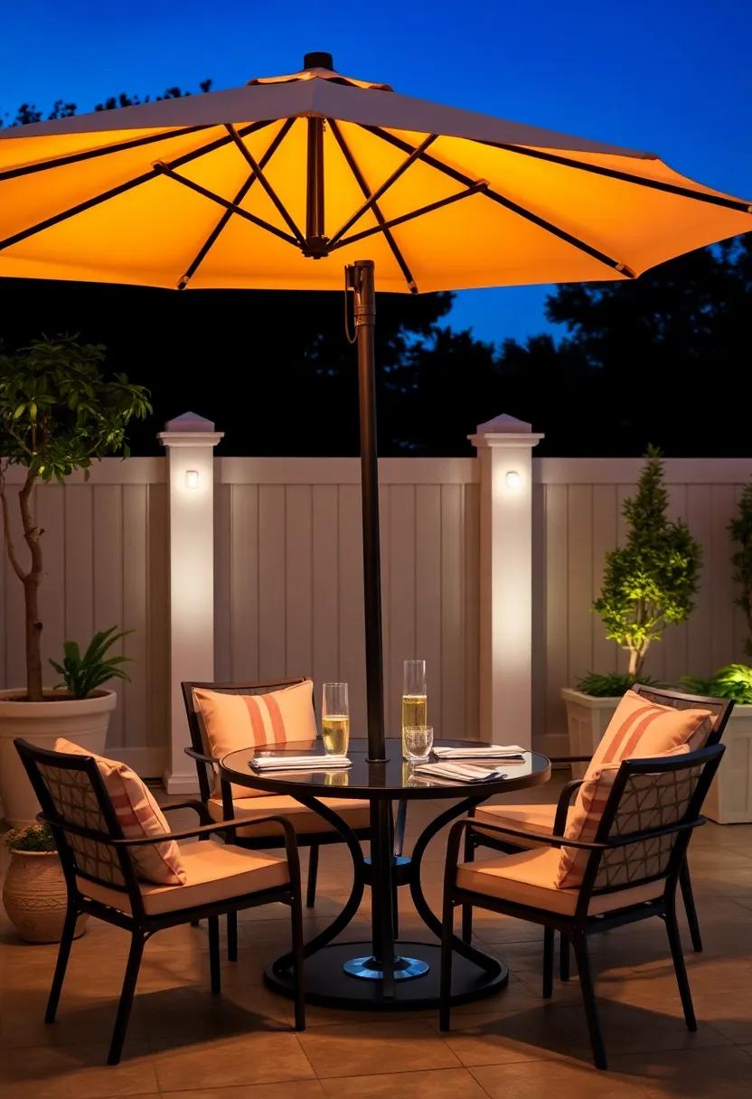Abba Patio Solar Umbrella: Illuminate your evenings with this innovative umbrella that ‍features built-in solar-powered ‌LED lights ⁣for ambiance after sunset
