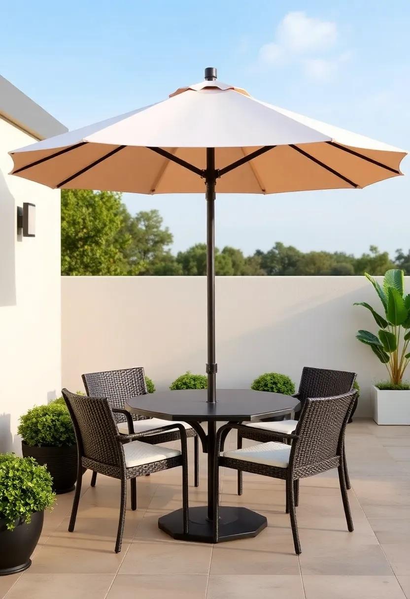 Caravita 11-Foot Octagonal Umbrella: This​ elegant option features a classic octagonal shape and is perfect for adding a touch of sophistication‍ to your outdoor dining experience