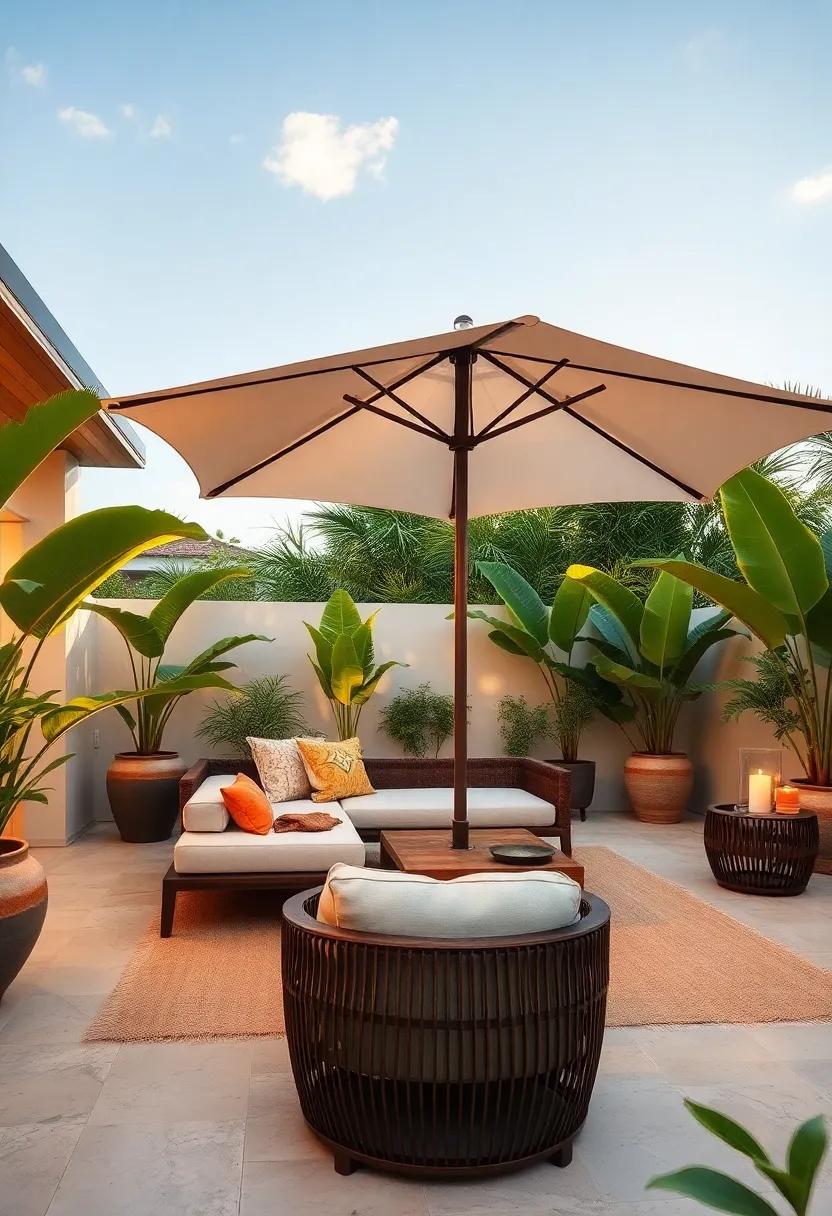 Place a daybed ‍or chaise lounge‌ under an umbrella for luxurious sunbathing or reading nook