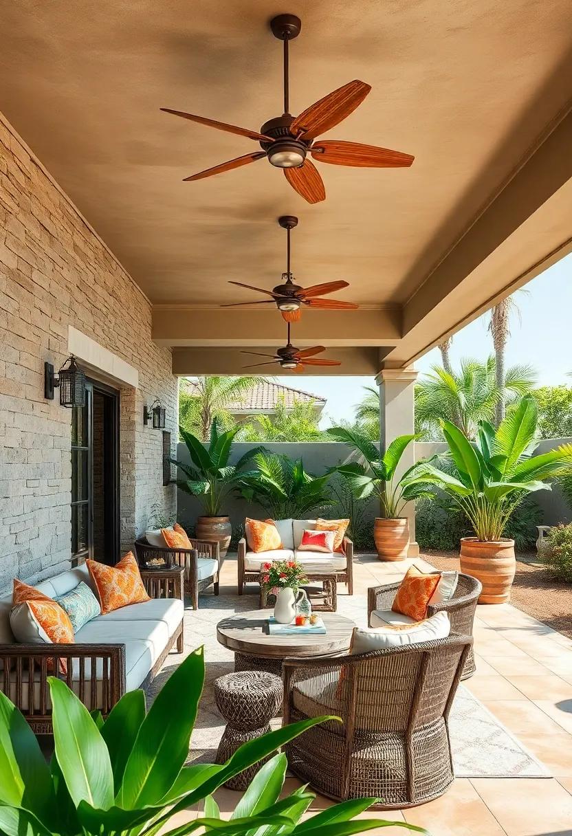 Use ceiling fans with natural finishes​ to keep the ⁢air moving and maintain comfort on hot ‌days