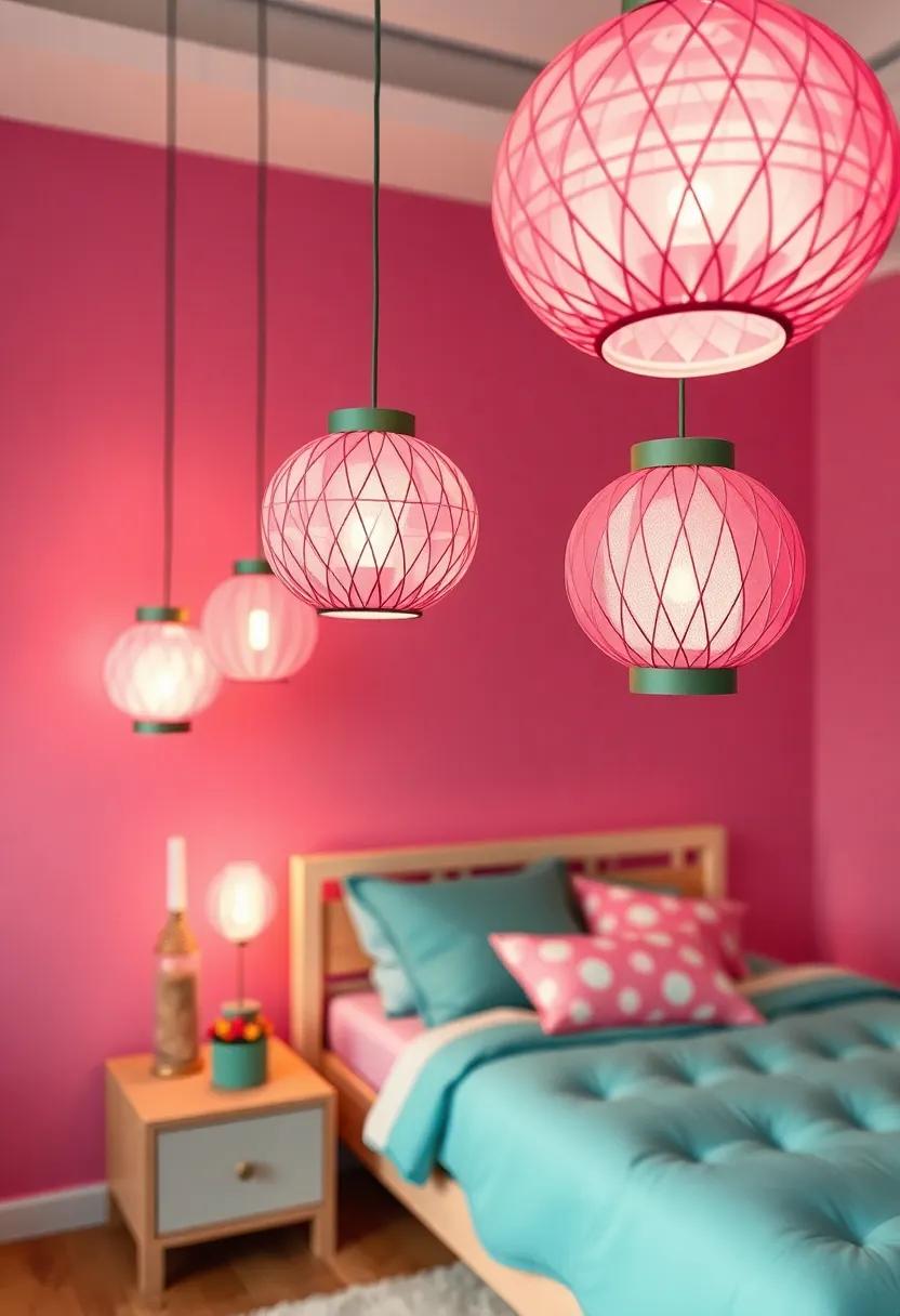 Custom Name Signs in Mint Letters With Pink Shadow Effects Creating a personal and Inviting Touch