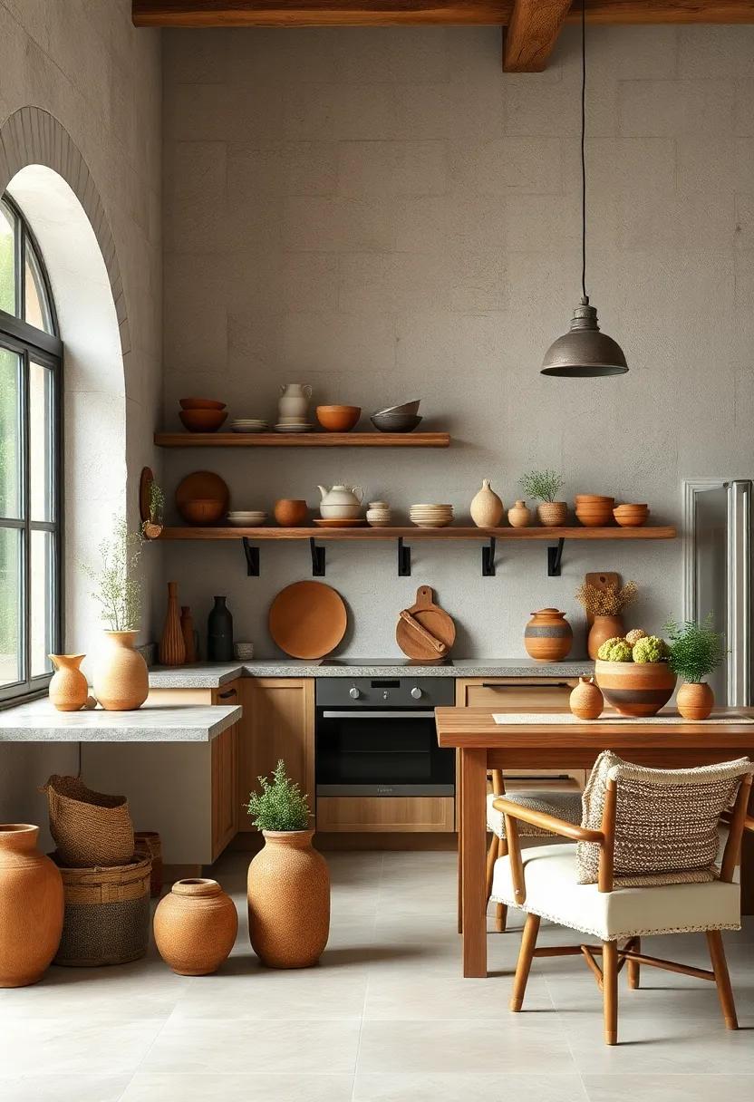 Handmade pottery‌ accents: decorate with⁣ handmade bowls, mugs, and pitchers for an artisanal, rustic vibe