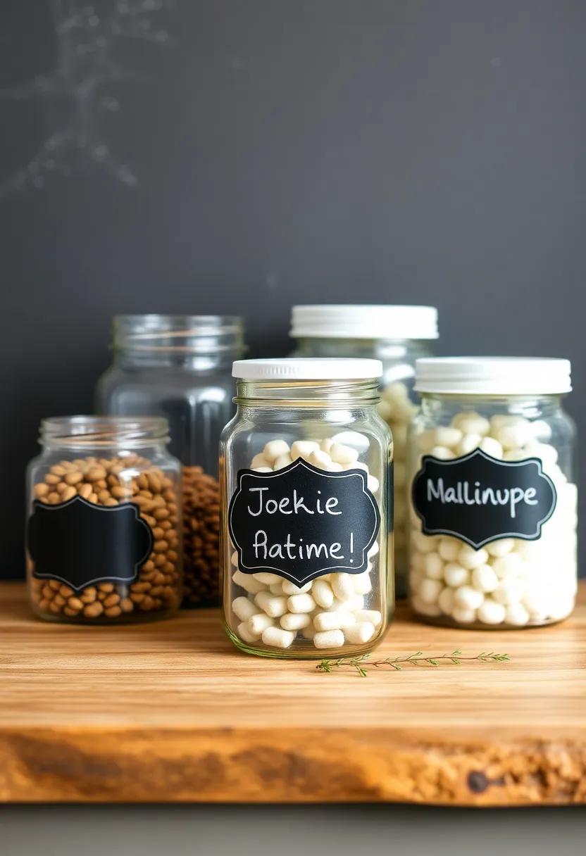 Chalkboard⁣ Labels:⁣ Use chalkboard labels⁢ on jars and containers for a ‌fun, rustic way⁣ to stay organized in the‌ kitchen