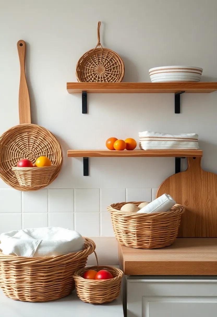 Decorative baskets:‌ Use⁣ woven baskets to⁤ store fruits or bread, adding texture and warmth to your kitchen⁢ decor