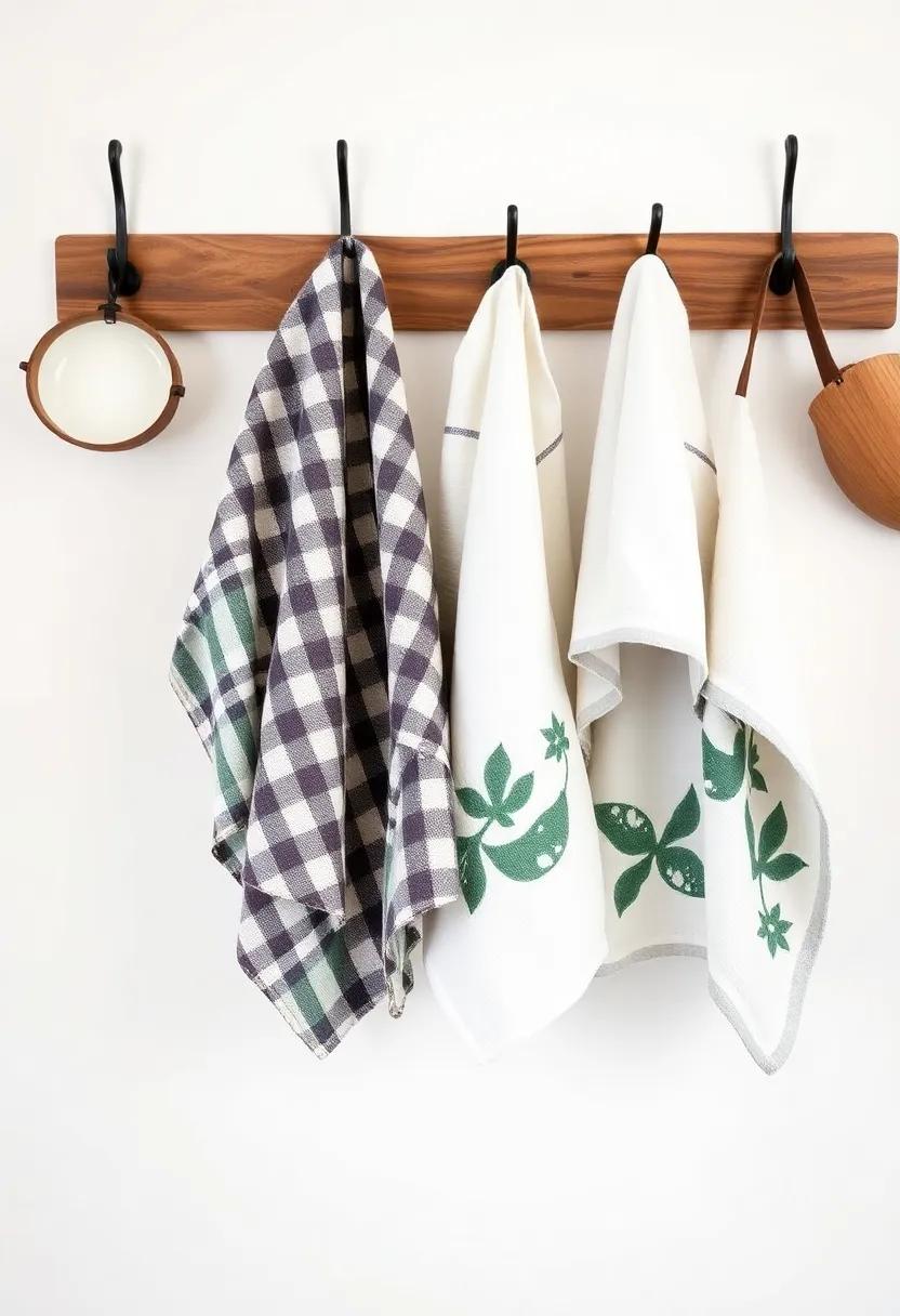 Decorative Dish Towels: Choose patterned dish towels that‌ blend with your⁤ rustic theme, hanging ‌them on⁤ hooks or rods for easy access⁤ while adding decorative interest