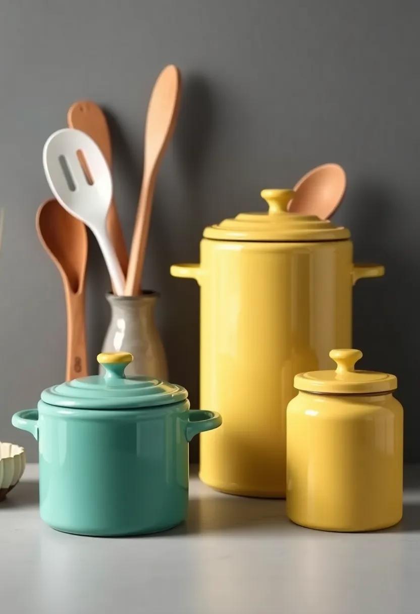 Enamelware containers: Store utensils and kitchen tools in colorful ‍enamelware containers that add a pop of vintage‌ charm