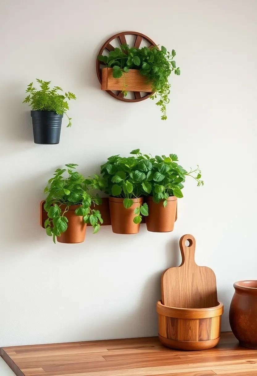 Established‌ Herb Garden: ⁤Create a mini herb garden by using wall-mounted planters to grow fresh herbs, providing both accessibility ‍and a⁣ charming‌ display