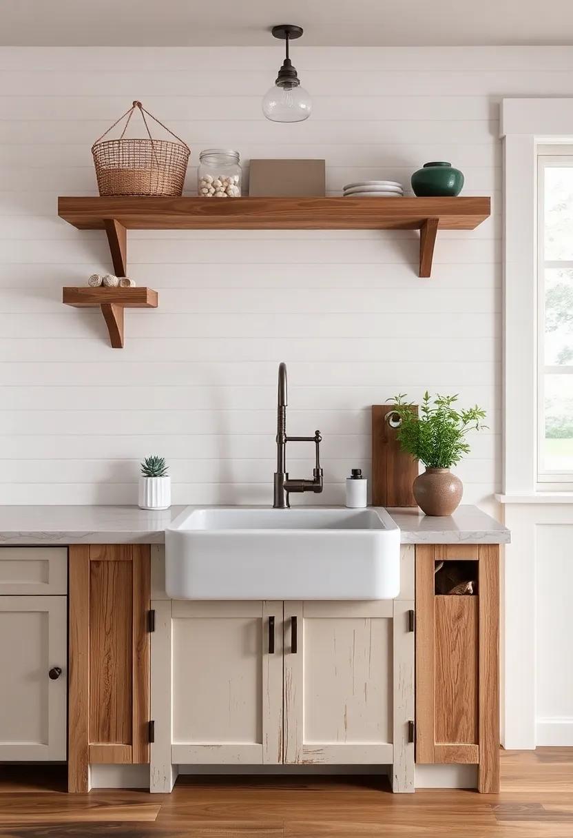 Farmhouse Sink with Under-Counter Storage:‍ Choose a farmhouse‍ sink that features cabinets underneath, allowing⁢ for⁤ easy access to cleaning‍ supplies without ‌sacrificing a cozy aesthetic