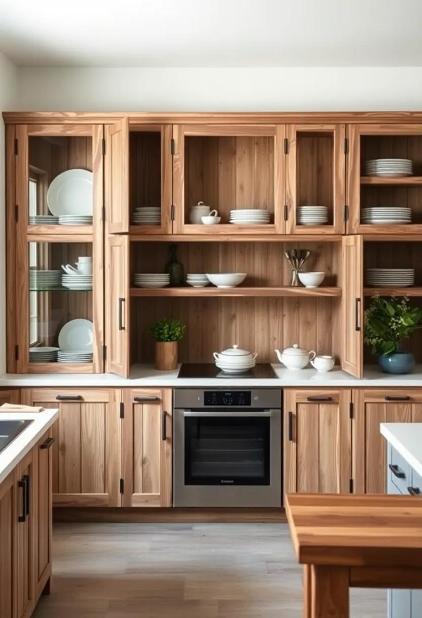 Rustic⁢ Cabinetry: Opt for‌ open or glass-front cabinets⁣ crafted from distressed ‍wood to showcase your china, while⁣ giving an inviting,‌ lived-in atmosphere