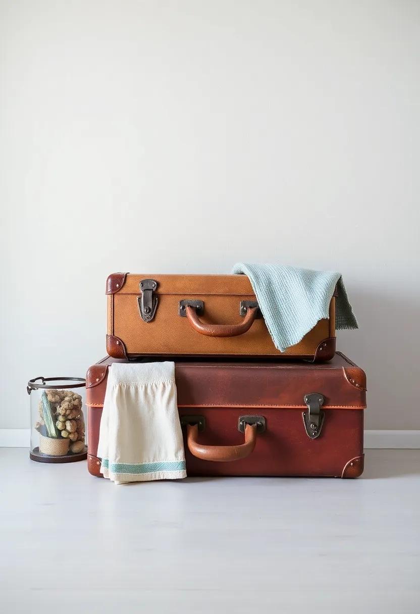 Vintage Suitcases: Use old ‌suitcases as ⁤creative storage for table linens or cookbooks; they ‍not only add ​flair but also evoke nostalgia