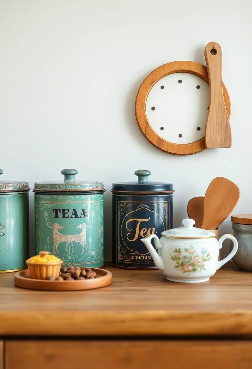 Vintage‍ tea tins: Use decorative vintage⁢ tea​ tins to ‌store ‌loose tea‌ or as⁤ a‍ playful way‍ to organize small kitchen gadgets