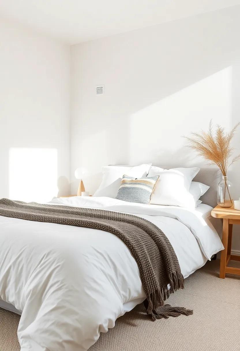 Textured Bedding:⁣ Mix different fabrics and textures for layers ​of comfort, creating visual​ interest in a ⁢minimalist ⁢setting