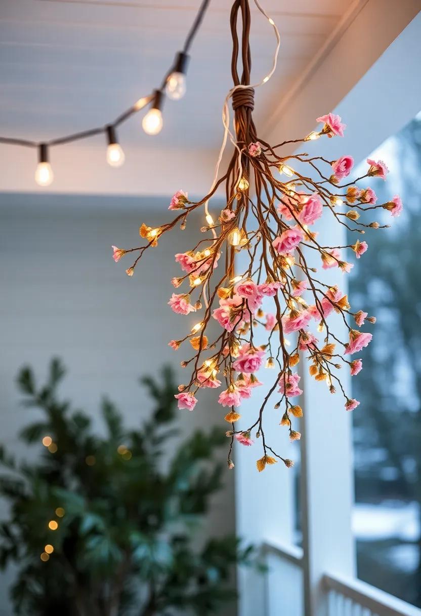 Hanging Embellishments: Transform your ⁣porch or‍ patio‍ into a fairy tale by hanging light-bedecked⁤ branches ‌or floral‍ arrangements from the ceiling