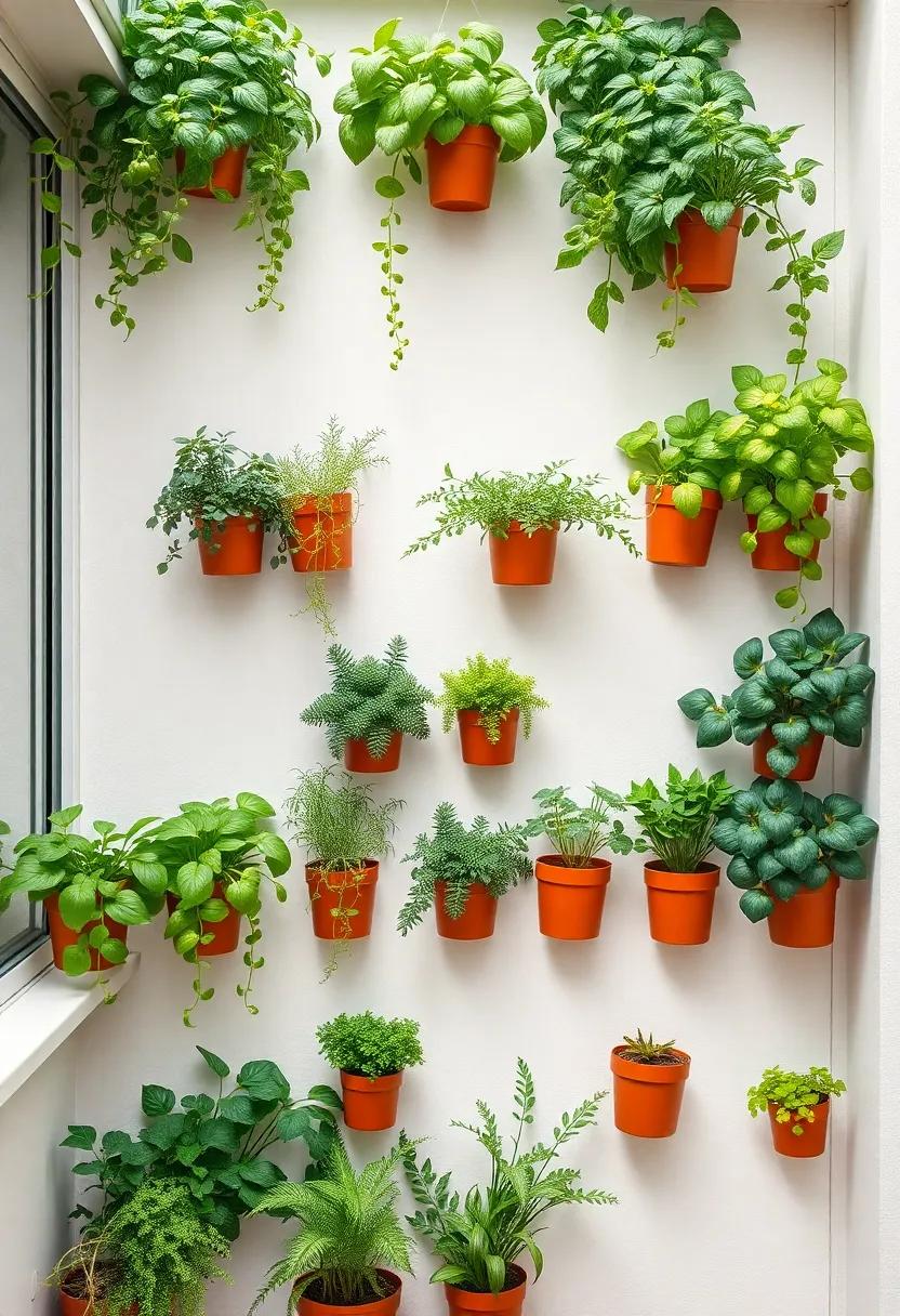 Utilizing Wall Space For A Vibrant Herb Display