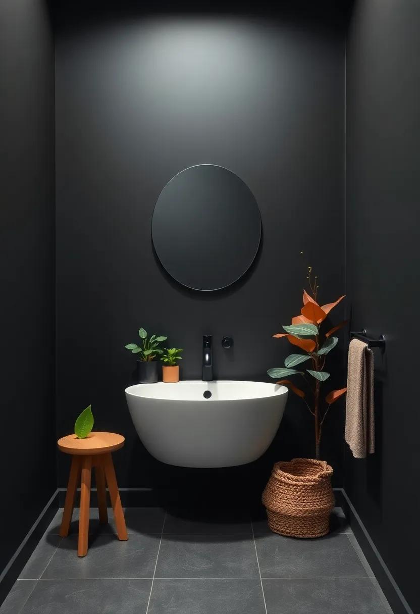 add plants with bright foliage to create a vibrant ‍contrast against dark tones