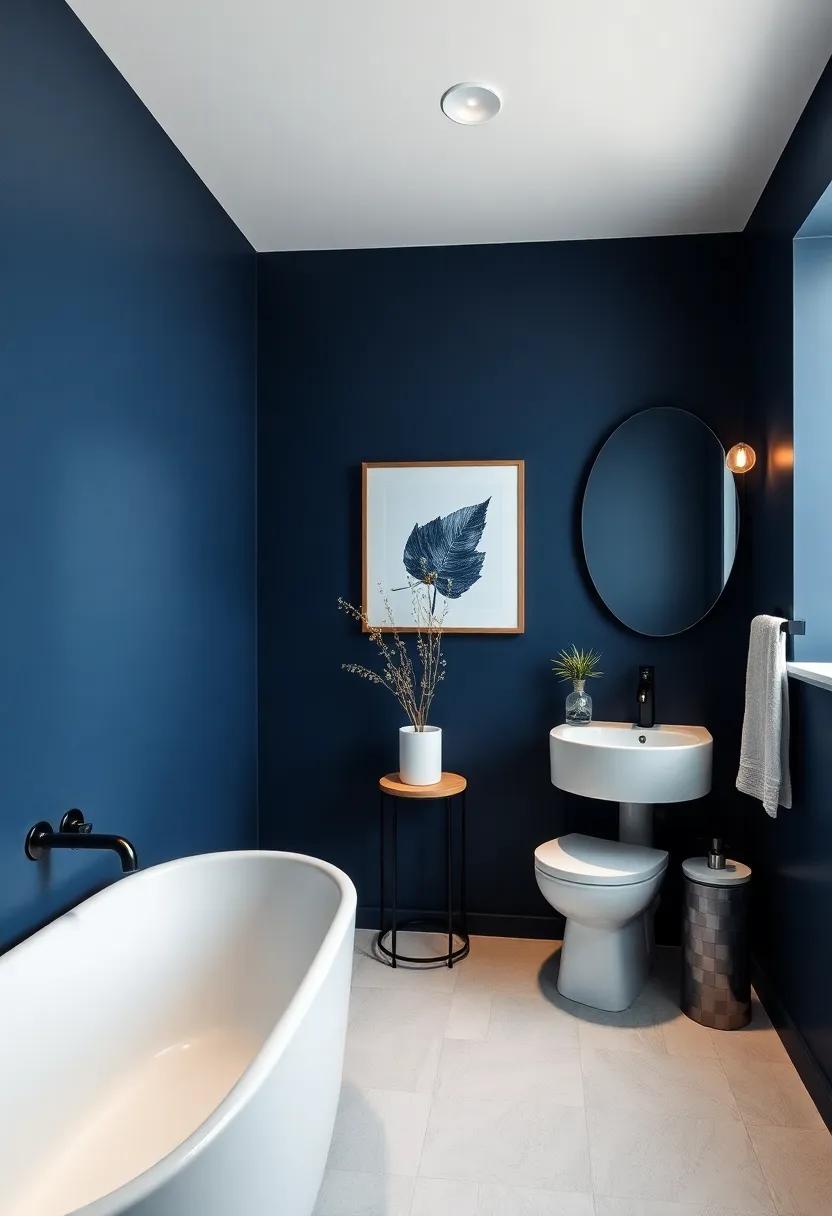 Choose a‌ deep navy blue for a luxurious, ⁣spa-like atmosphere that calms the senses