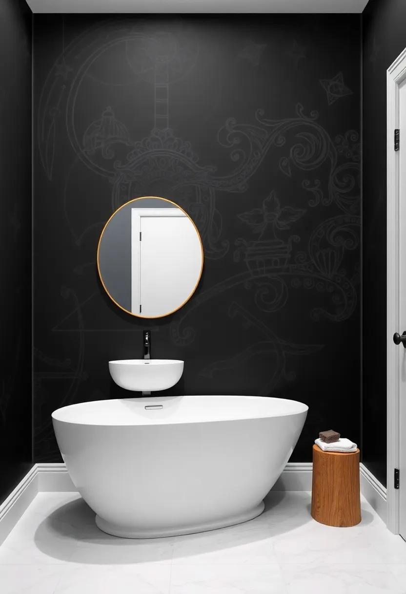 Consider a chalkboard wall for functional yet artistic charm in your bathroom