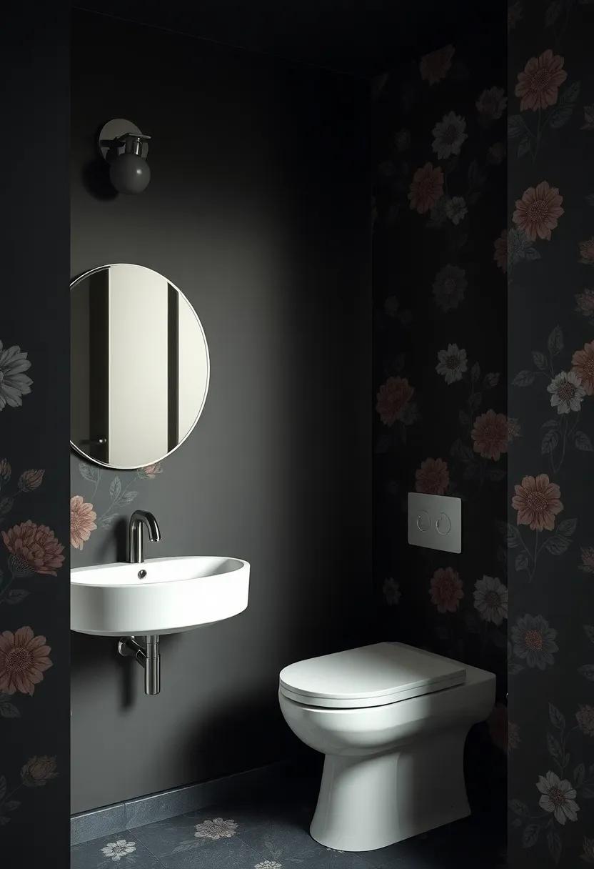Experiment with wallpaper featuring⁢ deep floral patterns for a whimsical feel