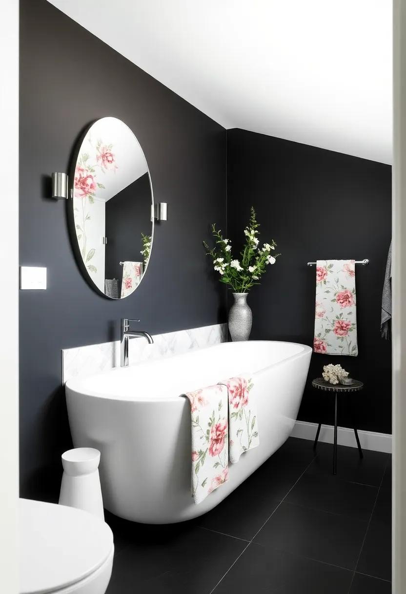 select a floral or botanical print for⁢ towels​ and accessories to brighten the​ space